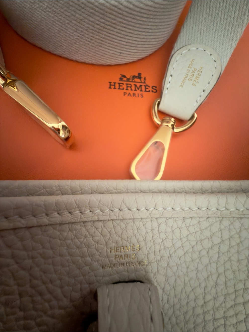 Hermès Evelyne 16 TPM  Bag in Craie Gold Hardware Clemence Leather 2026 stamp G - Picture 5 of 14
